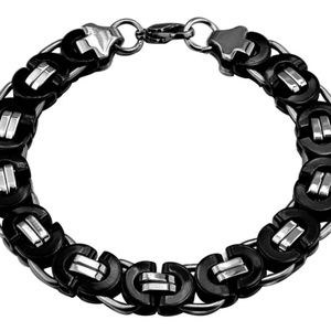 Byzantine Stainless Steel 8.5" Men's Bracelet